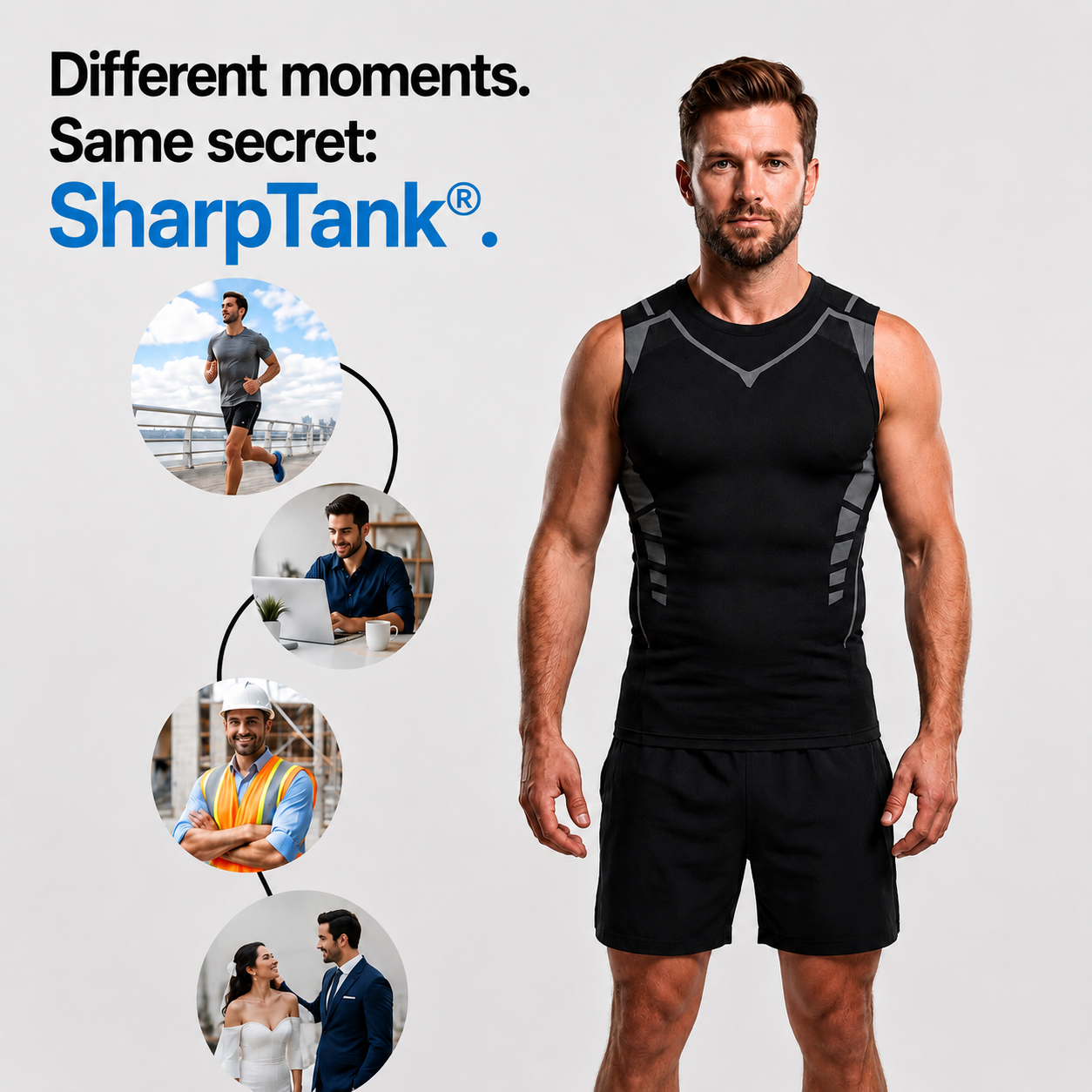 SharpTank® Men’s Compression Tank