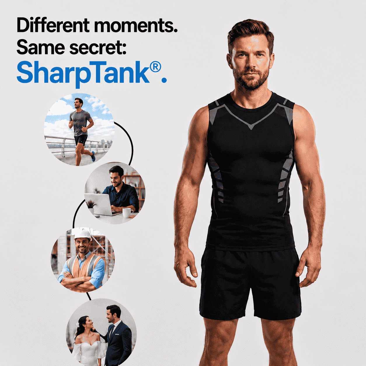 SharpTank® Men’s Compression Tank